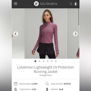 Lululemon Lightweight UV Protection Running Jacket